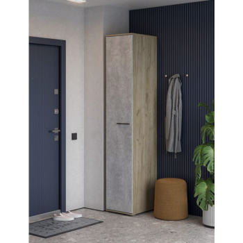 Шкаф БОСТОН ШК-400 с 1 дверью 400*500*2120мм, бетонный камень NEW*1