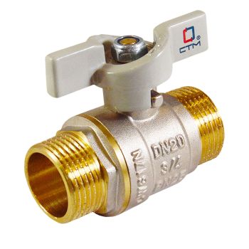 Кран шаровый 1/2" (Ø15) П/П бабочка СТМ (СТАНДАРТ) CWMMB012 (аналог ЗФ770) *1/25/200