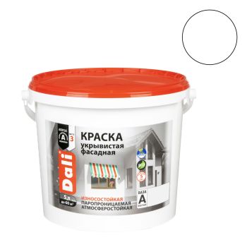 Краска акриловая фасадная 5 л ДАЛИ укрывистая*1/60