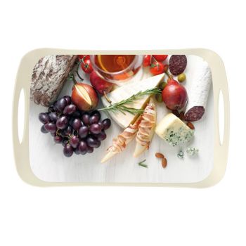 Поднос пластм. 412х270х50мм с Декором арт.431282832(431282807) ("Бытпласт") *1/32