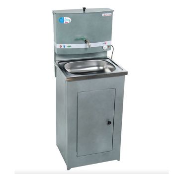 Умывальник дачный с тумбой бак 17л с ЭВН мойка нержавейка цвет серый/аквамикс "Акватекс" *1