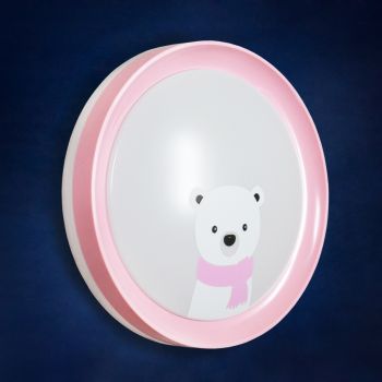 Светильник светодиодный акриловый 400мм 48W 6016P/24W*2 pink 3 реж., пульт  VERNER LIGHTING *1/10