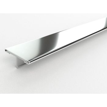 Т-образный профиль, 27,7х9,6, полир.нерж.сталь, ПС 11НСП.2700мм 001 алюминий Лука