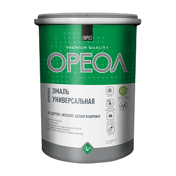 Эмаль акриловая белая полуматовая 1,1 кг Ореол *1/6/336***