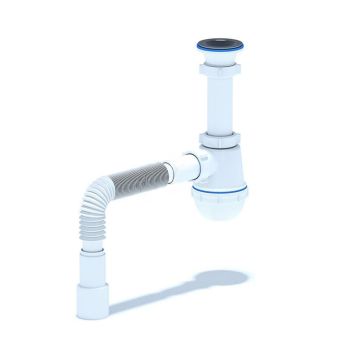 Сифон бутылочный 1 1/2"*40 с гибкой трубой 40x40/50  АНИ ГРОТ А0115  *1/25