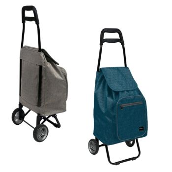 Сумка-тележка на колёсах хозяйственная 45л "Дорожная" цвета: "микс" СХ2  "Haushalt" "Ника" *1/4