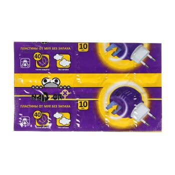 Пластины от мух (10шт.) без запаха, защита до 4ч Nadzor  (PKM005P) *10/250