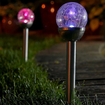 Светильник садовый на солнч. батарее  "EG" Сад 1LED Шар мал *1/12