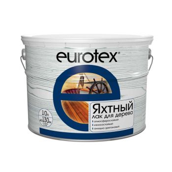 Лак алкидно-уретановый яхтный полуматовый 10 л Eurotex *1/55