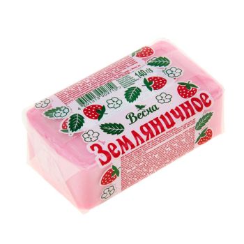 Мыло 140г. ВЕСНА Семейное Земляничное  п/пропилен (1106) (Самара)  *4/44*