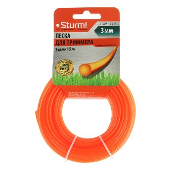 Леска 3,0мм круг 15м оранжевый (GТ3535-3.0-0-0-15) STURM *1/40/160
