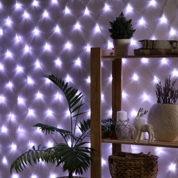 Гирлянда Сеть 1,6м*1,6м 8 режимов LED-144-220V БЕЛЫЙ 1585745 *1/80