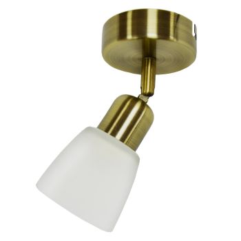 Светильник настенный (спот) 2018-1 AB/WT E14  1*40W бронза/бел VERNER LIGHTING *1/24