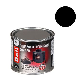 Эмаль термостойкая черная 0,4 л (до 700⁰С) DALI *1/6