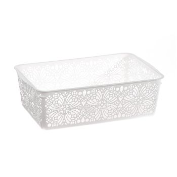 Корзина для хранения пластм. "Floral" 300х195х95мм арт.431296228(6222,6218,1600) Бытпласт *1/18
