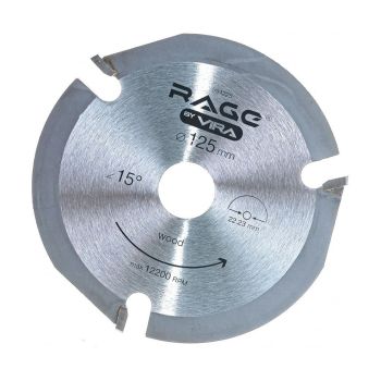Диск пильный 125*22,20*3,8мм 3 зубьев по дереву (594225) RAGE VIRA *1