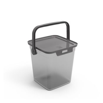 Контейнер д/хранения пластм. "Smart" 6,5л 220х235х230мм Проз./серый арт.69301("Полимербыт")*1/6