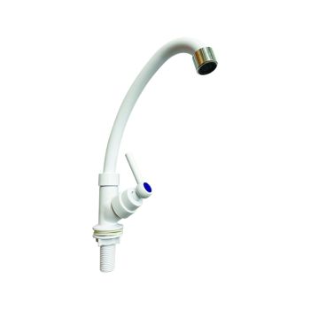 Смеситель для кухни ROEGEN RU523A моно (на одну воду), ABS пластик, высокий излив, белый *1/100