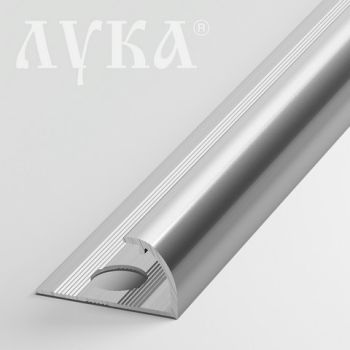 Профиль для плитки внеш.ПК 03-12.01лп, 12мм, 2700мм серебро глянец Лука *5