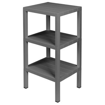 Этажерка пластм. "Nature" 3-х ур.: 3полки, в.0,725м,ш.0,384м,гл.0,33м Серый 434286111 "Бытпласт"*1/3