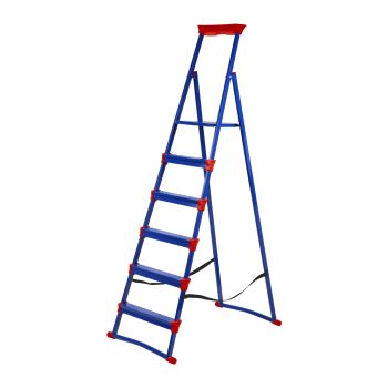 Стремянка стальная 6 ступеней, выс.верхн. пл.1,3м, опоры с перемычкой-д/рыхл.поверхн. СМ6+ "Ника" *1