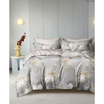 Постельное белье 1,5сп сатин Орхидея 2557, наволочки 70*70 - 2шт *1