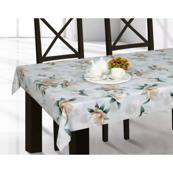 Клеёнка на тканевой основе "Print" "Белые лотосы" шир.1,37м GW-21097 "Great Way" *20