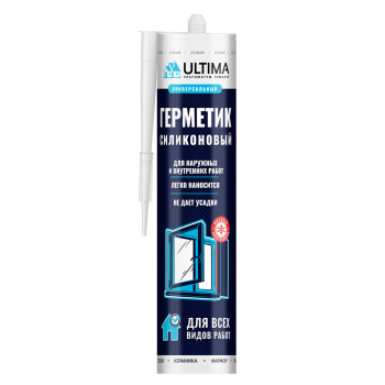 Герметик силиконовый универсальный серый 280мл "ULTIMA U"  *1/12