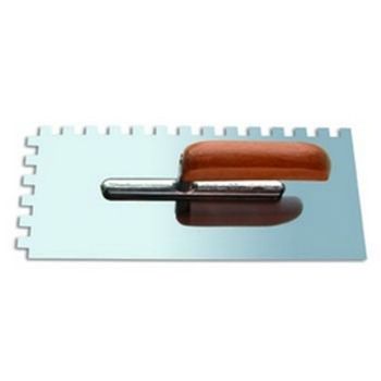 Кельма штукатурная 280*130мм зуб 6*6мм нерж сталь деревянная ручка арт.3022260 "888" *1/12/48