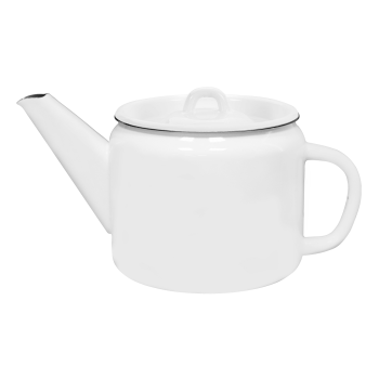 Чайник эмалированный 1,0л d120мм крышка с металл.ручк., без деколи С-2707 *1/8