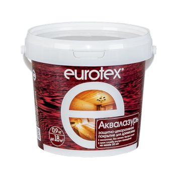 Защитно-декоративное покрытие для древесины акриловое бесцветный 0,9 кг Eurotex *1/6/384
