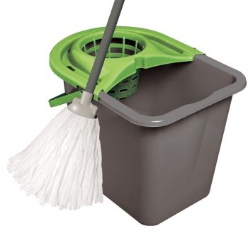 Комплект д/уборки "Mop Set": ВЕДРО 14л Прямоуг., с отжимом+ШВАБРА 072010 "York" *1/30