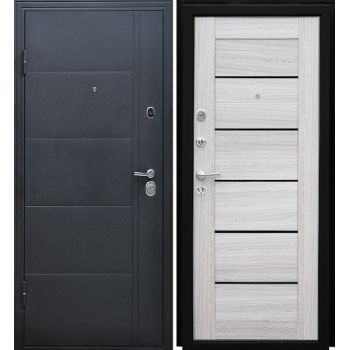 Дверь металлическая 8 см Эверест ЦАРГА капучино/сандал серый 860х2050 ЛЕВАЯ ФОРПОСТ *1