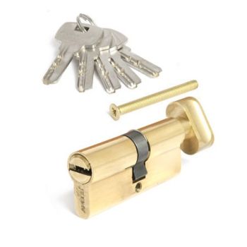 Механизм врезной SМ-70(35/35)-С золото, ключ/вертушка Апекс *1/10/100