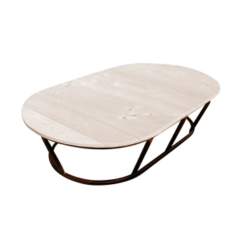 Стол террасный "Мамасан" коричневый без ротанга, овальный 146*85 см *1