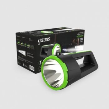 Фонарь прожектор Gauss  1LED аккумулятор диммер 280Лм 5Вт GFL701 *1/10/30