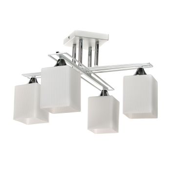 Люстра N6401/4 WT+CR  4*40W E27 220V (d-480; h-275)  VERNER LIGHTING *1