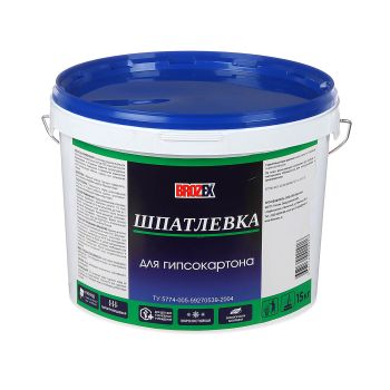 Шпатлевка акриловая по гипсокартону 15 кг BROZEX *1/48