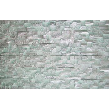 Гипсовая плитка КЕМЕР 400Х120 мята с серебром (уп 10 шт=0,48 кв.м.) ГП 507