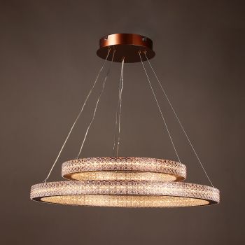 Люстра 9200(9238)/160W coffee  600+400 мм 3 реж., пульт S=20м2  VERNER LIGHTING *1