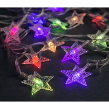 Гирлянда Нить 5м 20LED мульти мигание Звезда в крапинку прозрачная нить 220V IP20 541536*1/100