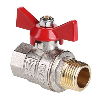 Кран шаровый 3/4" (Ø20) М/П бабочка VALTEC BASE 218 *1/10/120