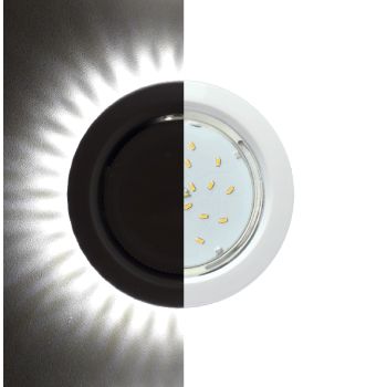 Светильник встраиваемый GX53 H4LD5300 Ecola Glass Стекл Круг с подсв.черн.хром SB53LDEFB *10/50