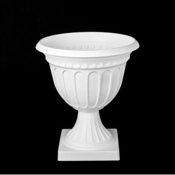 Кашпо-Вазон пластм. "Олимпия" 12,0л d верха 365мм h440мм Белый М9068 (ЗПИ "Альтернатива") *1/5