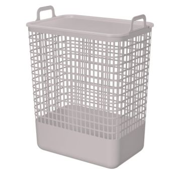 Корзина для белья пластм. 35л "Kobo" 500х380х262мм Св-беж арт.435220834 ("Бытпласт") *1/7