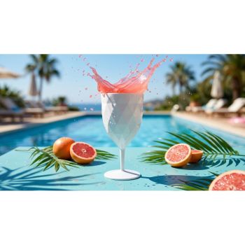 Бокал пластм. "Стокгольм" 360мл, Белый PT400512048 "Plast Team" *1/25