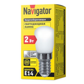 Лампа для холодильника светодиодная NLL 2W-230V Е14 4К Navigator 71286 *1/50/200