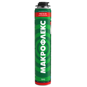 Пена монтажная профес  1000мл/1000гр всесезонная"Макрофлекс Мега 65 ПРО 3003541до 65 л *1/12