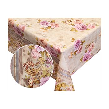 Клеёнка на нетканой основе "Paloma-8" "Цветы" на беж. фоне шир.1,37м PL-3585A-8057B/PL-3585AB *20