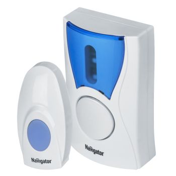 Звонок беспроводной Navigator (100м световая индикация) NDB-A-DC02-1V1-WH 61268 *1/30/60